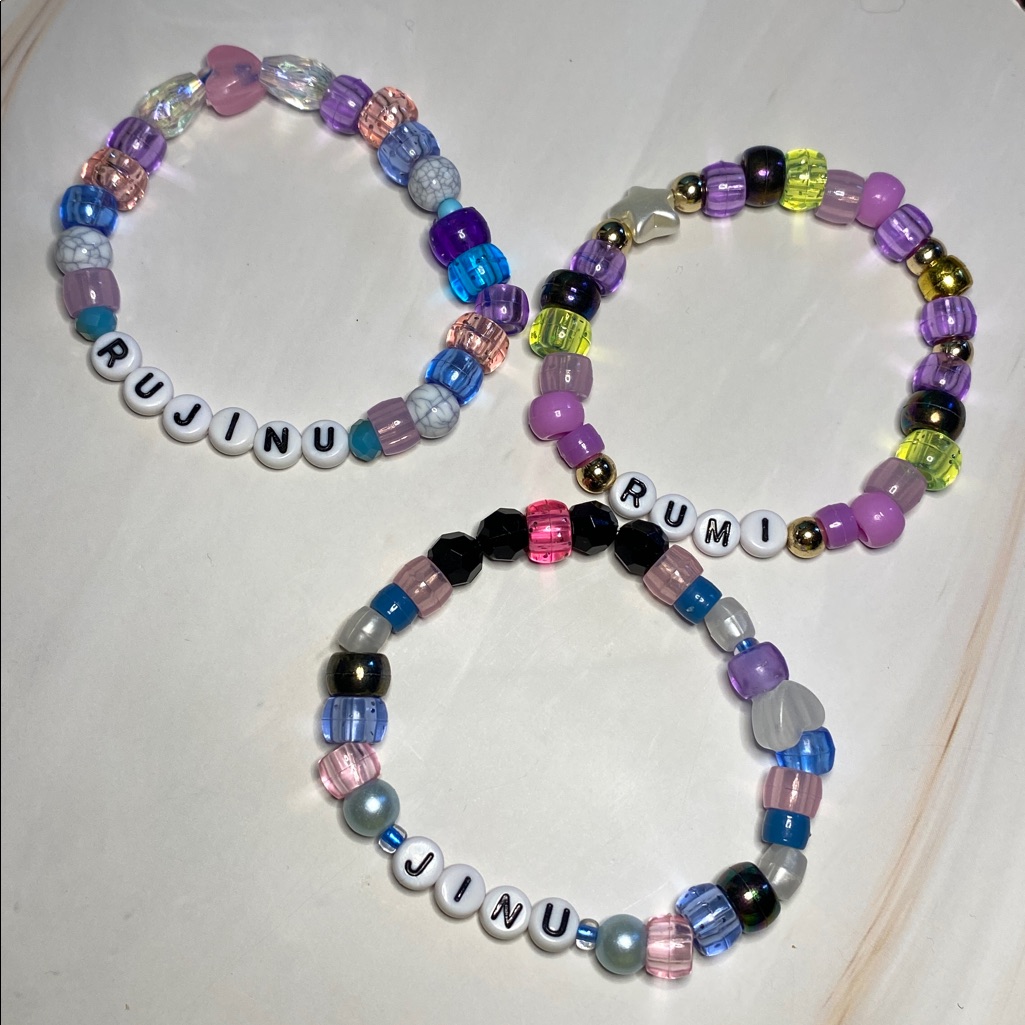 K-Pop Demon Hunters Netflix Rumi And Jinu Kandi Bracelet Set Huntrix / Saja Boys